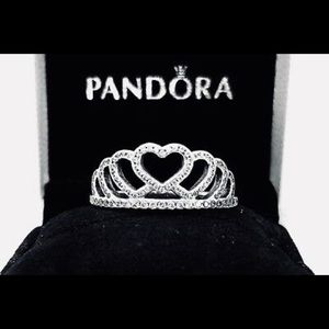 Pandora Tiara Heart Ring (Size 9)